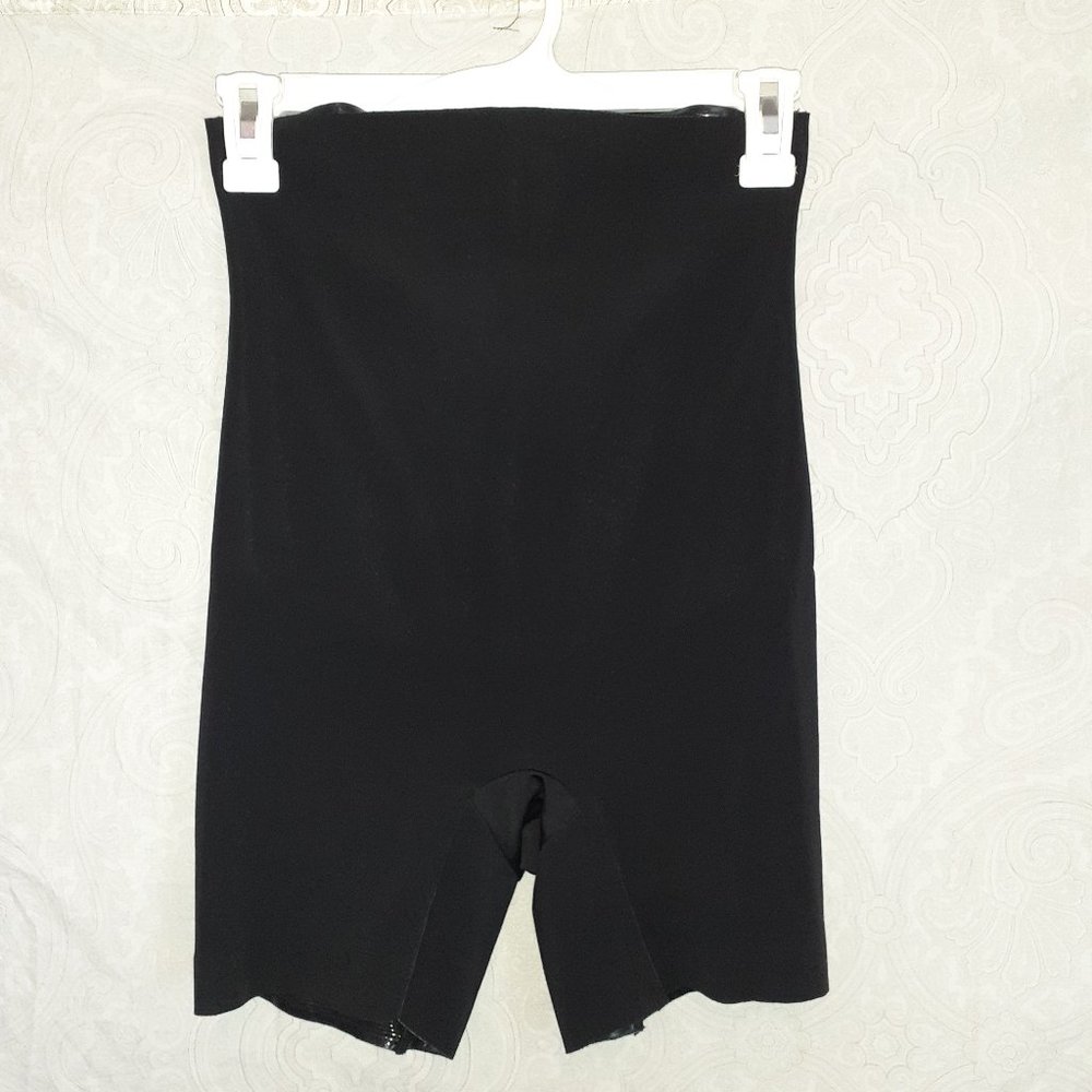 black high waisted tummy control shaper bike shorts